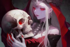 kokinnwakashuu1215_a_close_up_of_a_person_holding_a_skull_shall_036a1e9a-5f97-4b1b-b02a-bd6e0a600f23